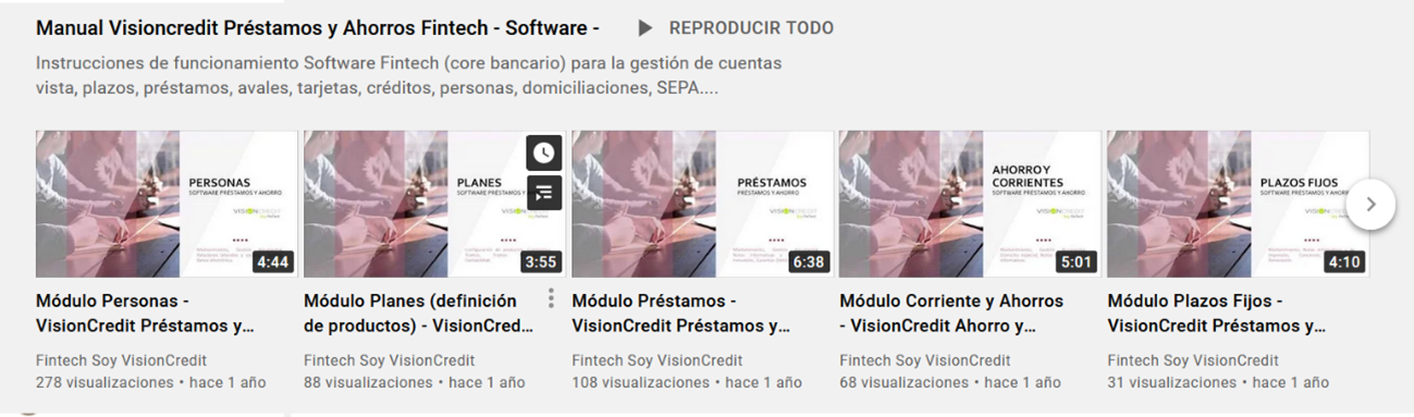 Manual youtube VissiionCredit Prestamos y Ahorros Fintech